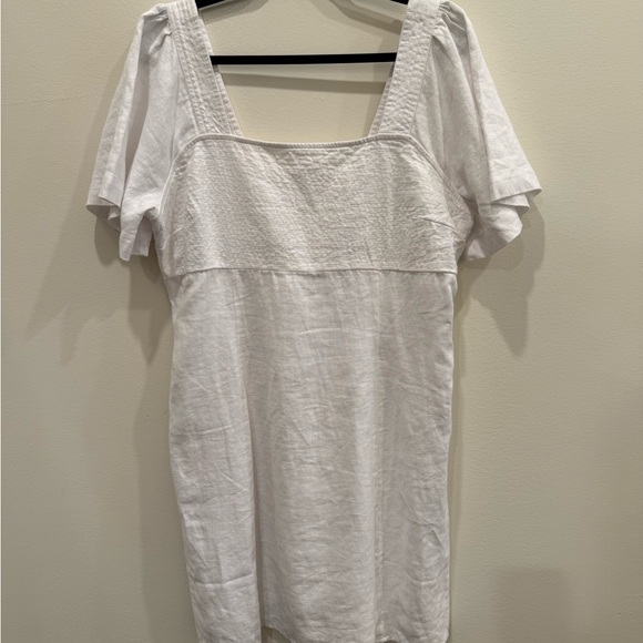 Madewell White Linen Mini Dress - Picture 2 of 3